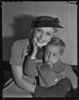 Mildred Meyer Hymer, actress, and her son Richard Meyer, Los Angeles, 1936