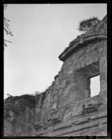 Wall and window of ruined church at Mission San Juan Capistrano, San Juan Capistrano, 1936