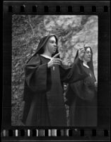 Two nuns at Mission San Juan Capistrano, 1936