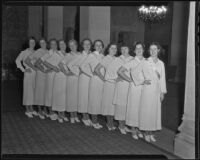 Pages at a D. A. R. convention at the Biltmore, Los Angeles, 1936