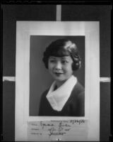International Institute of Los Angeles employee Emma Quon, Los Angeles, 1936