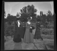 Daisy Conner, the Bendixon sisters, and another woman pose, Los Angeles, about 1900