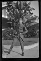 H. H. West Jr. poses in his R. O. T. C. uniform, Los Angeles, 1935