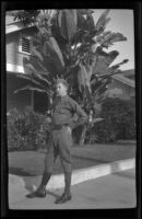 H. H. West Jr. poses in his R. O. T. C. uniform, Los Angeles, 1935