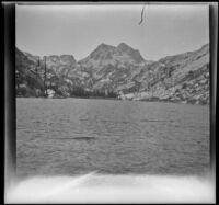 Barney Lake with snow-covered mountains in the background, Mammoth Lakes vicinity, 1929
