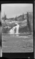 Waterfall and surrounding trees near Glen Aulin, Yosemite National Park, 1929