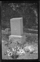 Gravestone of George and Wilhelmina West, Los Angeles, 1930