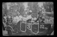 Amos and Andy float in a school parade, Alhambra, 1937