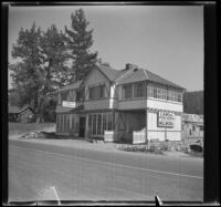 Wells home and shop, viewed from the opposite side of the street, Big Bear, 1940