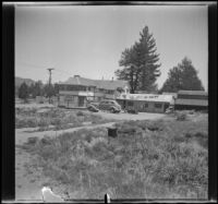 Wells home and millwork shop, viewed from the side and rear, Big Bear, 1940