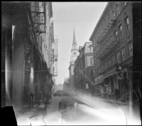 View of Old North Church (Christ Church) from further down Salem Street, Boston, 1914