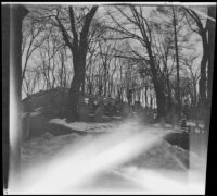 Cemetery on a hill with trees throughout, Concord, 1914