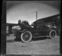 H. H. West's Buick parked at the Lake Hotel, Lancaster vicinity, 1915