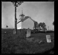 Cemetery and church, Germanville, 1900