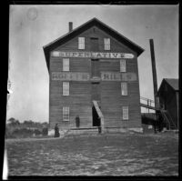 Superlative Roller Mills building, as viewed from the front, Germanville, 1900
