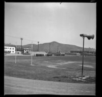 R. O. T. C. cadets assembled on Glendale High School's football field, Glendale, 1936