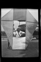 Large kite at the Cerritos Avenue school kite flying contest, Glendale, about 1924