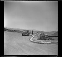 Turnout probably along Hermit Road along the south rim of the Grand Canyon, 1942