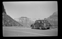 Car of H. H. West after entering Zion National Park through a tunnel on the southeast side, 1942