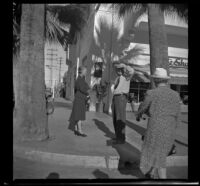 Agnes Whitaker, Forrest Whitaker and Josie Shaw walk around Palm Springs, Palm Springs, 1942