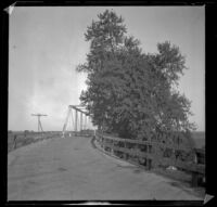 White Bridge with trees planted next to it, Red Oak, 1900