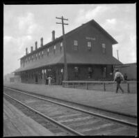 Chicago, Burlington & Quincy Railroad Company train depot, Red Oak, 1900
