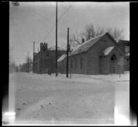 Lutheran church in the snow, Red Oak, 1917
