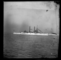 Battleships off the coast, San Francisco, 1898
