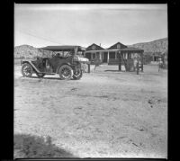 H. H. West's Buick parked in front a building in Dove Springs, Kern County, 1914