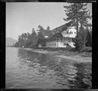 Hotel Tallac standing on the shore of Lake Tahoe, South Lake Tahoe vicinity, 1913