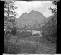 Mountain viewed from across Silver Lake, June Lake vicinity, 1913