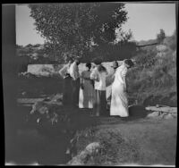 Mary A. West, H. H. West and others visit the Warner Hot Spring, Warner Springs, about 1915