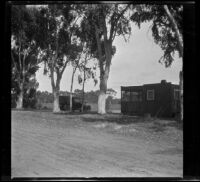 H. H. West's Cadillac parked at a lunch stand, Encinitas, 1918 or 1919