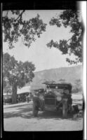 H. H. West's Baby Grand Chevrolet parked to the side of the road, Gorman vicinity, about 1923