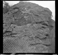 Worm's-eye view of Register Rock, American Falls vicinity, 1942