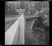 Arch bridge spanning the Smith River, Del Norte County, 1942