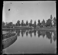 Lake at Hollenbeck Park, Los Angeles, about 1898