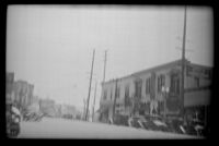 Street view looking east down North Broadway towards La Crescenta Building, Los Angeles, about 1939