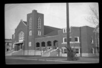 Asbury Methodist Church, viewed at an angle, Los Angeles, about 1930