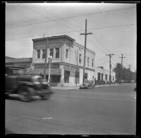 P. Porta Importing Company stands on the northwest corner of North Broadway and Avenue 24, Los Angeles, 1936