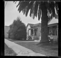 Former residences of the Cooper, Ambrose and Keyes families on Avenue 24, viewed at an angle, Los Angeles, 1936