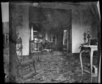 Front room and library in the West's house at 240 South Griffin Avenue, Los Angeles, 1897