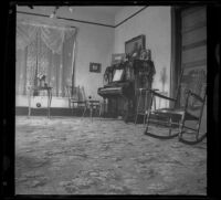 Piano in the parlor of the West's house at 240 South Griffin Avenue, Los Angeles, 1897