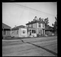 Angled view of H. H. West's former bungalow on South Daly Street, Los Angeles, about 1905