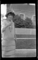 Mertie Whitaker on her wedding day to H. H. West, Santa Barbara, 1924