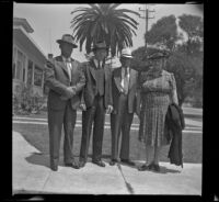 H. H. West, his son and cousins pose together, Los Angeles, 1941
