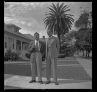 Gilbert Cecil West and his friend pose together, Los Angeles, 1941