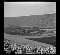 Athletes line up during the Opening Ceremony of the Olympic Games, Los Angeles, 1932