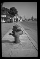 Fire hydrant on San Fernando Road, Los Angeles, 1939