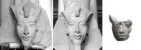Comparison of faces of the Gem-pa-Aten colossi